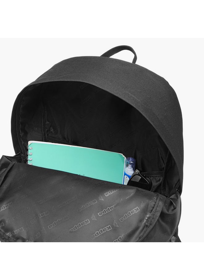 Men's Solid Backpack with Adjustable Straps and Zip Closure