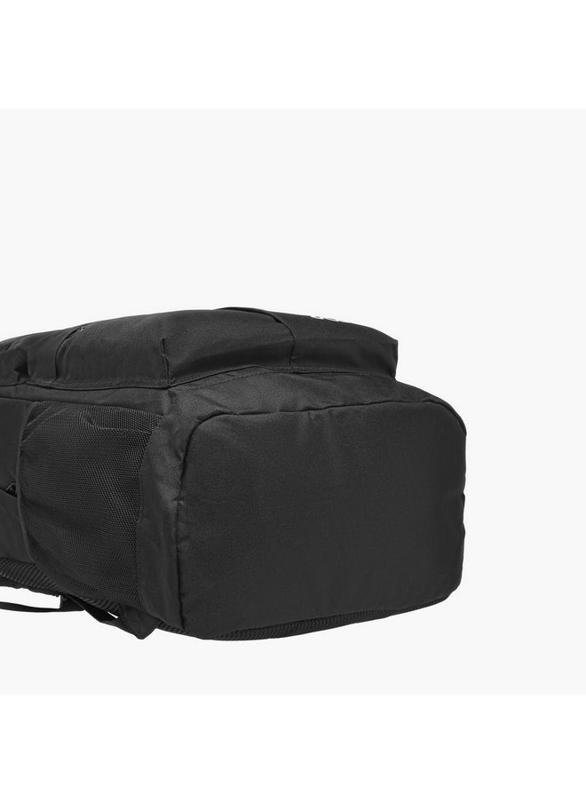 Men's Solid Backpack with Adjustable Straps and Zip Closure