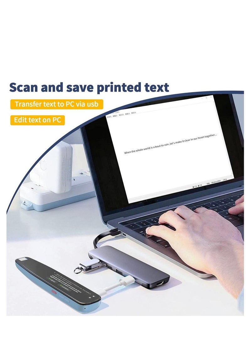 Scan Reader Pen 16GB Dictionary Mobile Scanner Translator Scanning Pen 112 Language OCR Digital Reader Pen Voice Translator Device Text Phonetic Multilingual Translation - Image 2