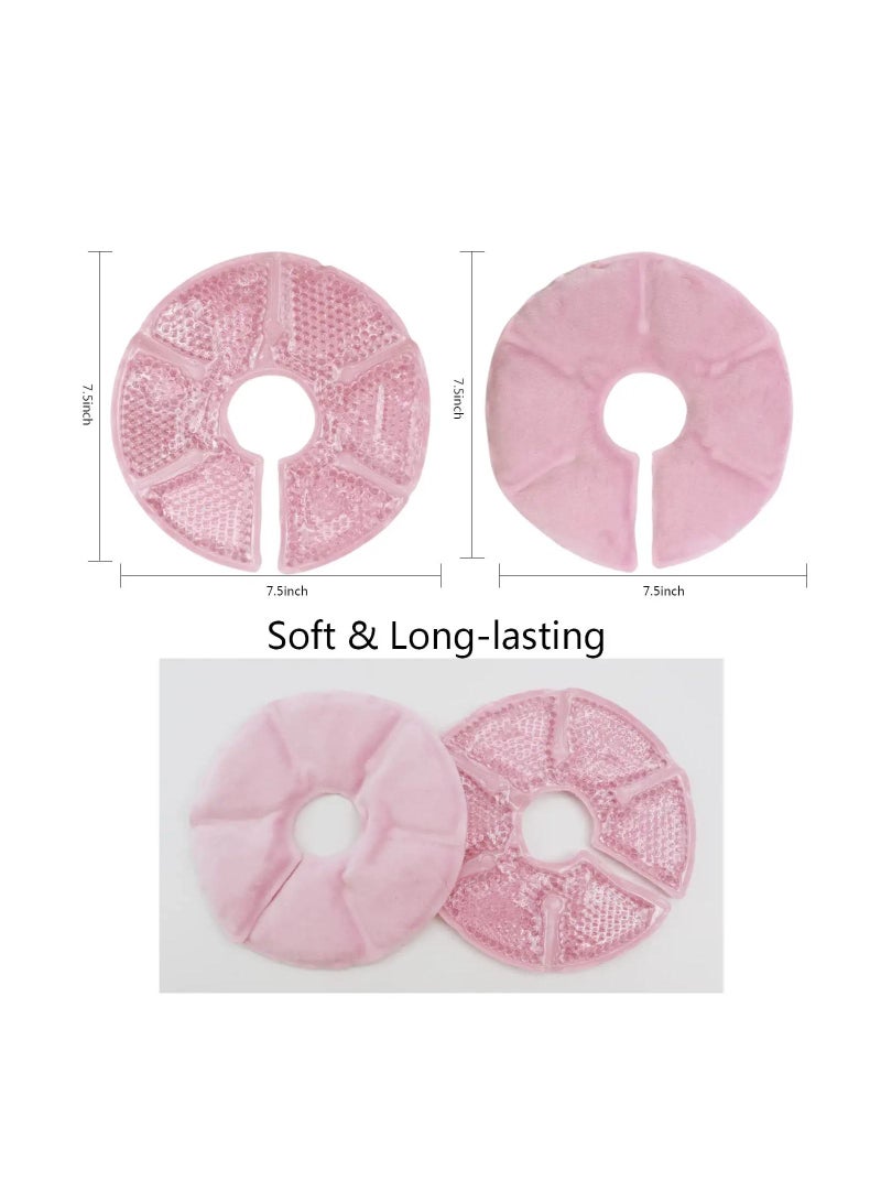 Y&D Breast Therapy Pads Ice Pack, 2Pcs Hot Cold Breastfeeding Gel Pads, Boost Milk Let-Down with Bead - Image 2