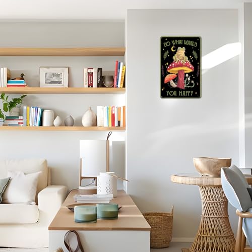 CrazySign Funny Frog Mushroom Decor Metal Sign: Cute Cottagecore & Forest Decor for Bathroom, Kitchen, Bedroom, and Home (3029) - Image 3