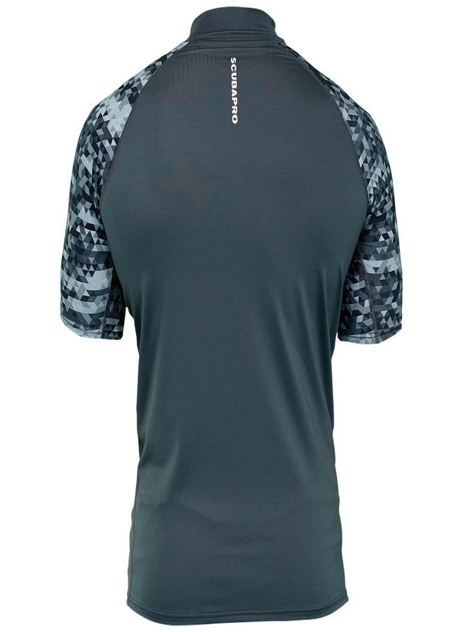 SCUBAPRO Graphite Rash Guard Short Sleeve Men's Slim Fit UV Shirt Collection 2017 (S) - Image 4