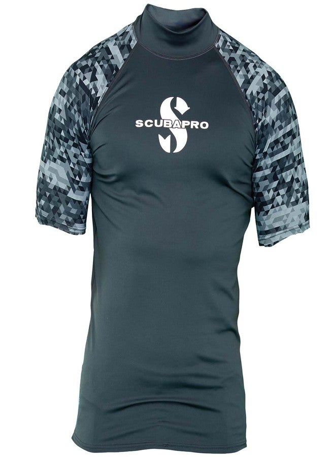 SCUBAPRO Graphite Rash Guard Short Sleeve Men's Slim Fit UV Shirt Collection 2017 (S) - Image 1