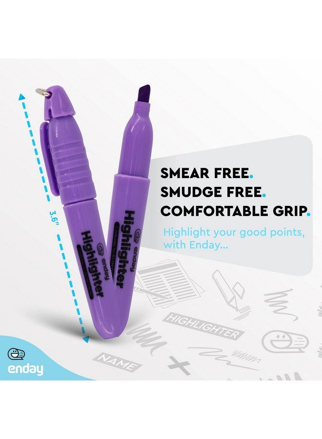 Emraw Mini Fluorescent Highlighter With Cap Clip. Smooth Glide Solid Gel Student Study Kit Assorted Colors (12 Pack)  - Image 5