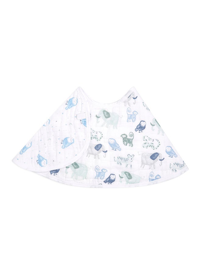 aden + anais Pack Of 1 Essentials Cotton Baby Burpy Bib - Time To Dream  - Image 2