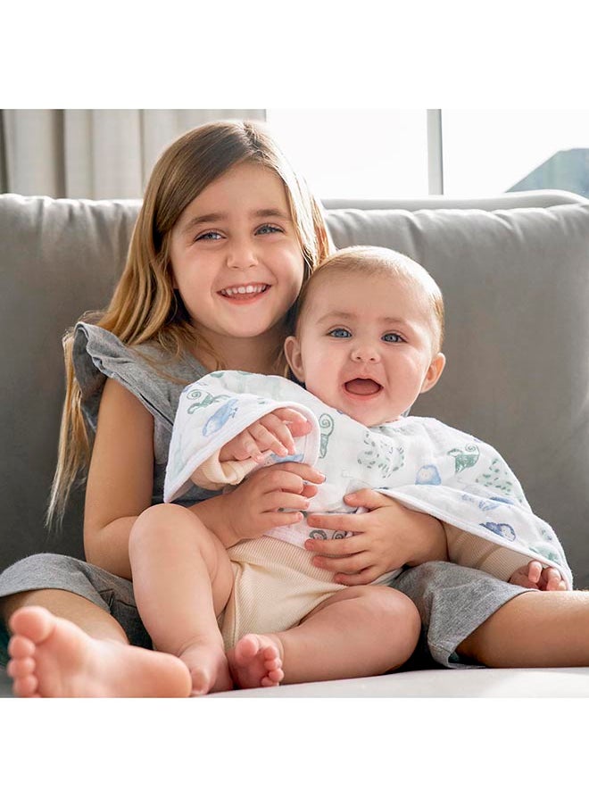aden + anais Pack Of 1 Essentials Cotton Baby Burpy Bib - Time To Dream  - Image 5