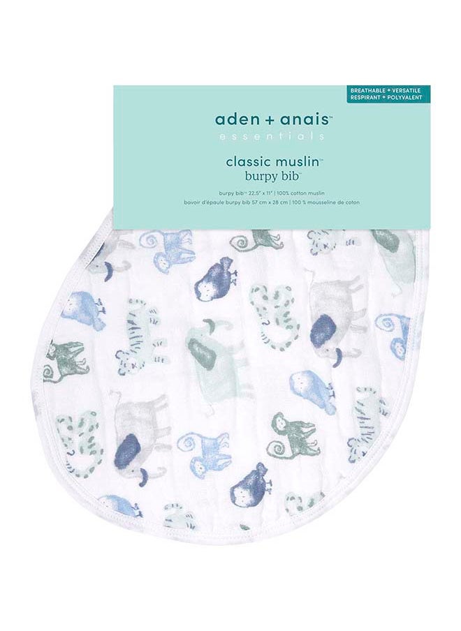 aden + anais Pack Of 1 Essentials Cotton Baby Burpy Bib - Time To Dream  - Image 3