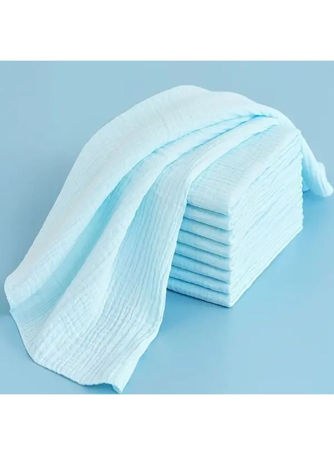 Pack of 8 Blue Youngsters Pure Gauze Diapers Interlayer Pads Plain Color - Image 1