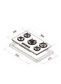 kitchen Line Gas Hob - 6 Burners - 90 CM - Italian - J6020  - Image 3