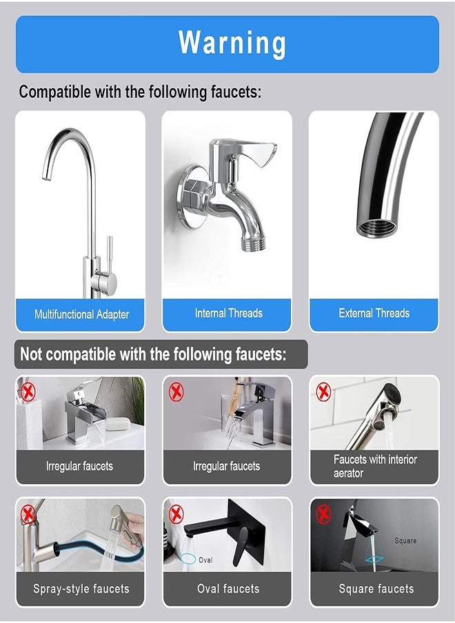 DMG TECH - Faucet Water Filter 400 Gallon Faucet Installed Water Filtration System to Reduce Chlorine Bad Taste Ceramic Filter - Image 1