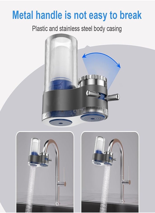DMG TECH - Faucet Water Filter 400 Gallon Faucet Installed Water Filtration System to Reduce Chlorine Bad Taste Ceramic Filter - Image 1