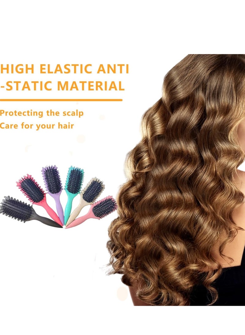 Curl Defining Brush, Curl Brush, Bounce Hair Brush Styling Brush for Detangling, Shaping and Defining Curls for Women Girl's Curls to Reduce Pulling and Curl Separation (Green)
