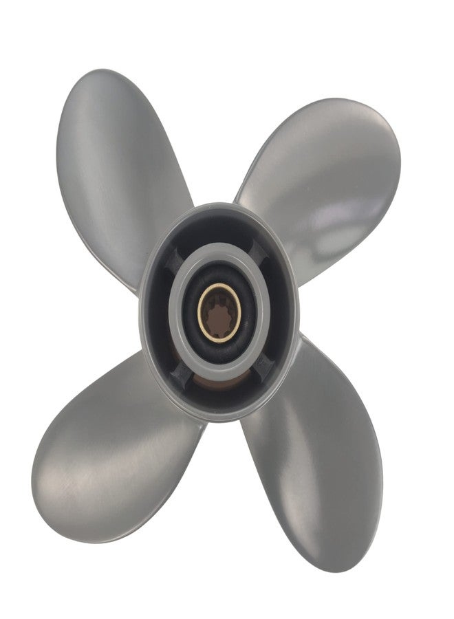 CAPTAIN 4 Blades Outboard Propeller fit Yamaha Honda 8HP 9.9HP 15HP 20HP, 8 Spline Tooth Boat Propellers, RH, OEM Prop (9 1/4x10 Pitch) - Image 3