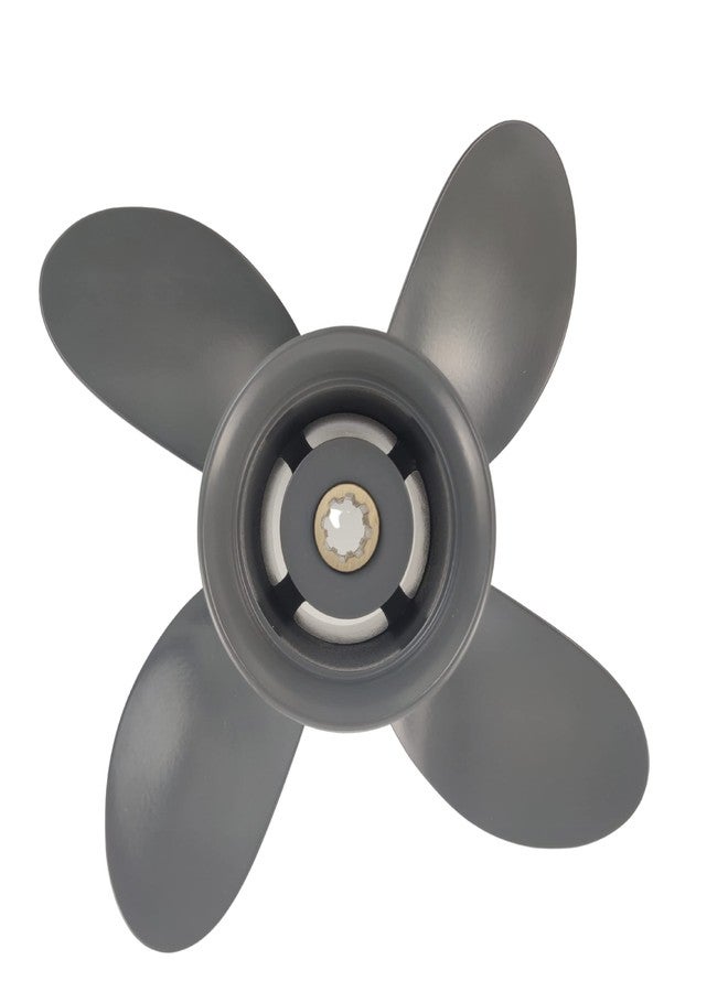 CAPTAIN 4 Blades Outboard Propeller fit Yamaha Honda 8HP 9.9HP 15HP 20HP, 8 Spline Tooth Boat Propellers, RH, OEM Prop (9 1/4x10 Pitch) - Image 2