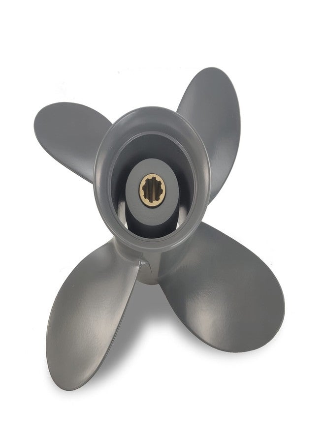 CAPTAIN 4 Blades Outboard Propeller fit Yamaha Honda 8HP 9.9HP 15HP 20HP, 8 Spline Tooth Boat Propellers, RH, OEM Prop (9 1/4x10 Pitch) - Image 4