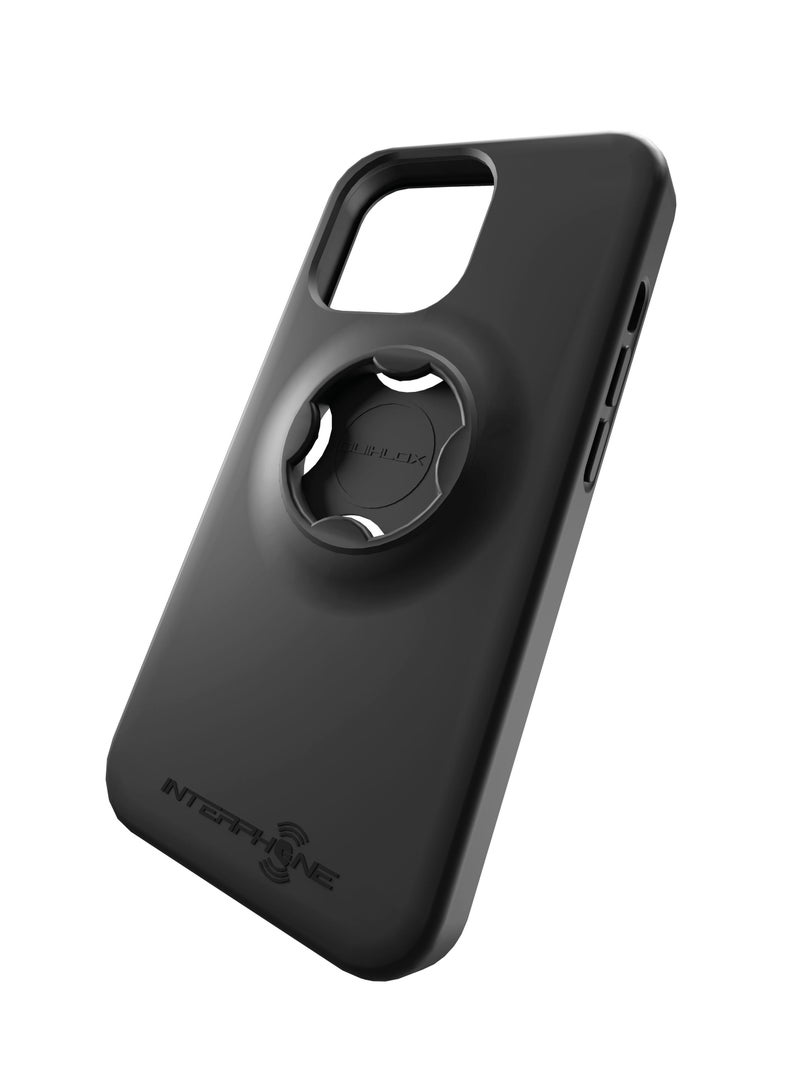 INTERPHONE حافظة إنترفون كويكلوكس سوداء لهاتف آيفون 14 برو - Image 2