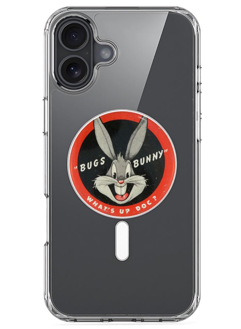 Theodor iPhone 16 Plus Magsafe Magnetic Case for iPhone Compatible with Wireless Charging, Shockproof Phone Bumper Cover - Bugs Bunn - Image 1