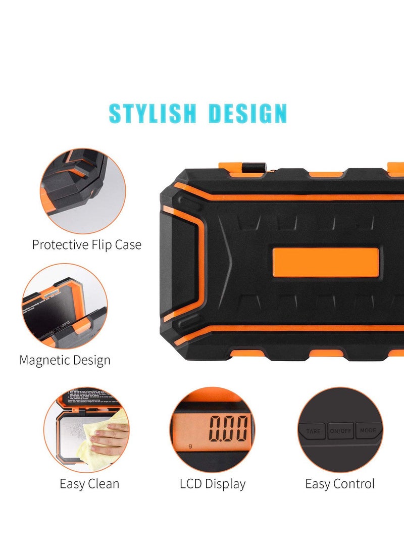 SYOSI ميزان جيب رقمي، ميزان مجوهرات عالي الدقة 200 جرام × 0.01 جرام، ميزان طعام صغير محمول لتحويل 6 وحدات مع شاشة LCD، مقياس أونصات/حبوب متعدد الوظائف للسفر والمطبخ والمنزل - Image 3