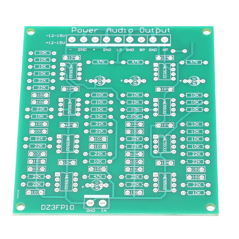NE5532 وحدة مكبر الصوت المسبق طقم DIY 3 قنوات إخراج مزدوج DC 9-15V 24dB أوكتاف صوت - Image 3