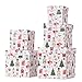 PAPER FAIR 5PCS Christmas Nesting Gift Boxes with Lid Xmas Nested Box Set 5 Sizes Square Stackable White Ballerina Nutcracker Paper Box Tower Dcor for Holiday Thanksgiving New Year Packaging - Image 1