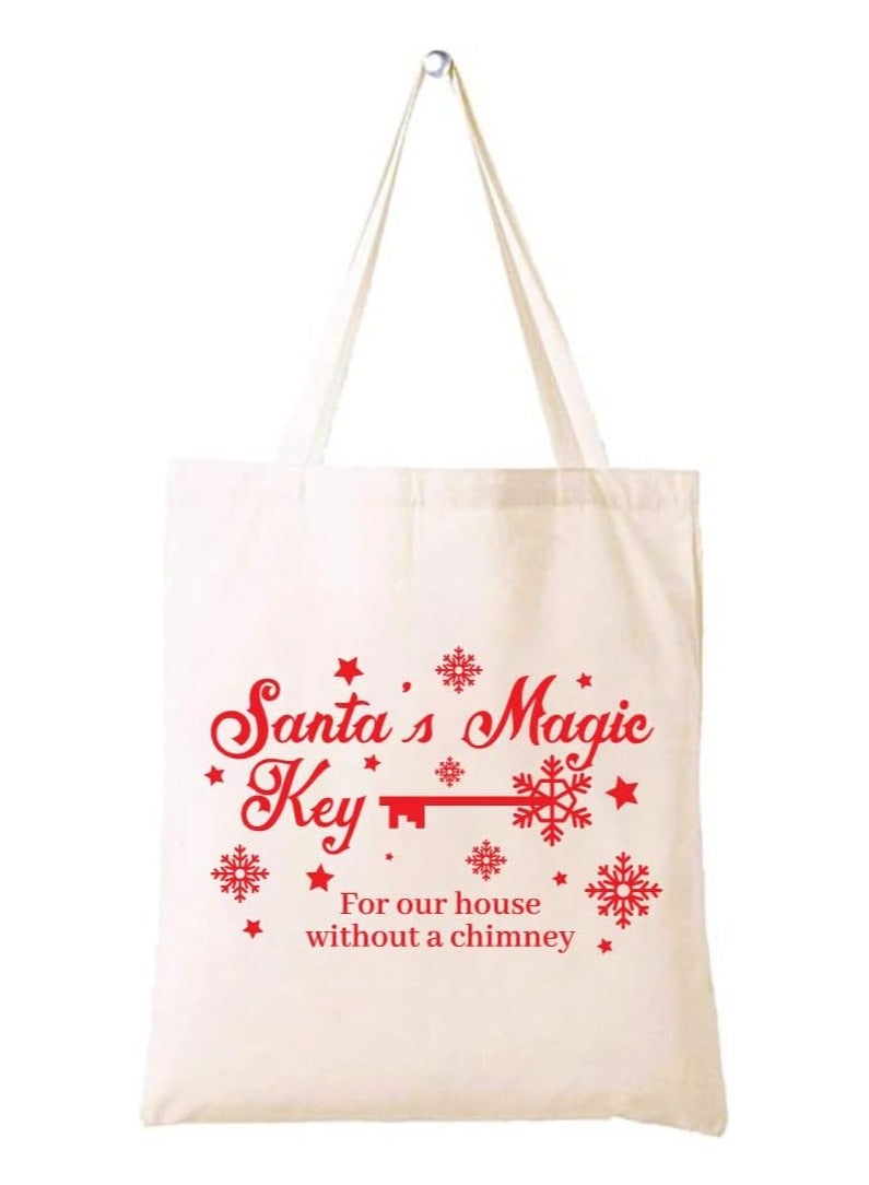 PRINTSHOP4ME Christmas Canvas Cotton Tote Bag-Perfect For Travel And Holiday Needs-Gifts - Image 1