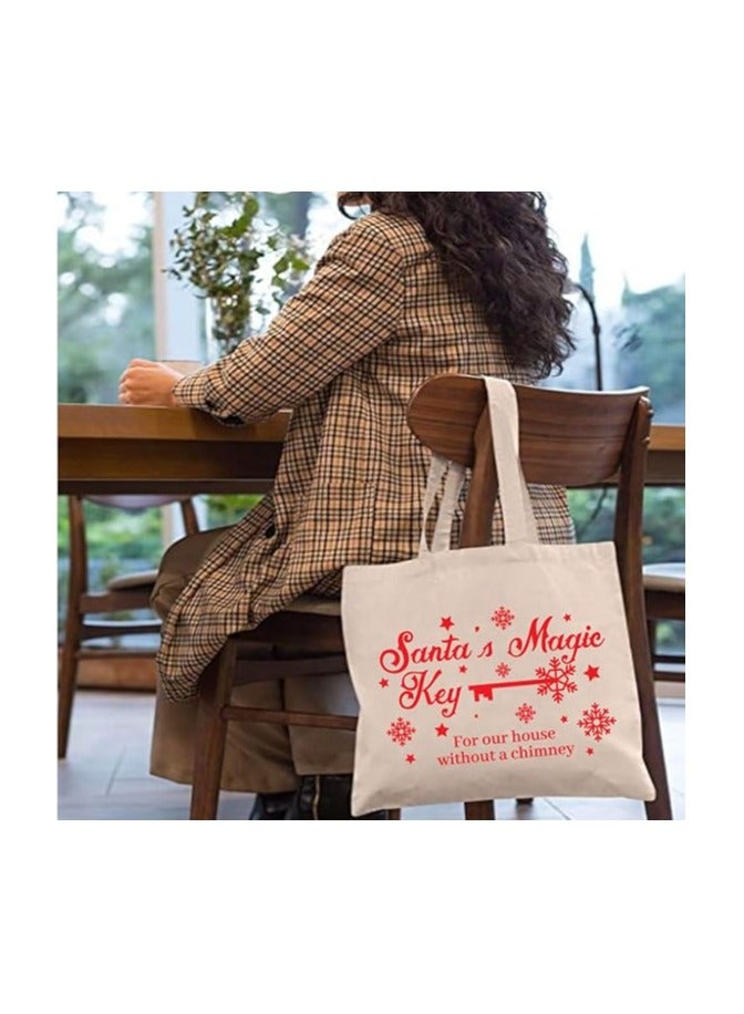 PRINTSHOP4ME Christmas Canvas Cotton Tote Bag-Perfect For Travel And Holiday Needs-Gifts - Image 3