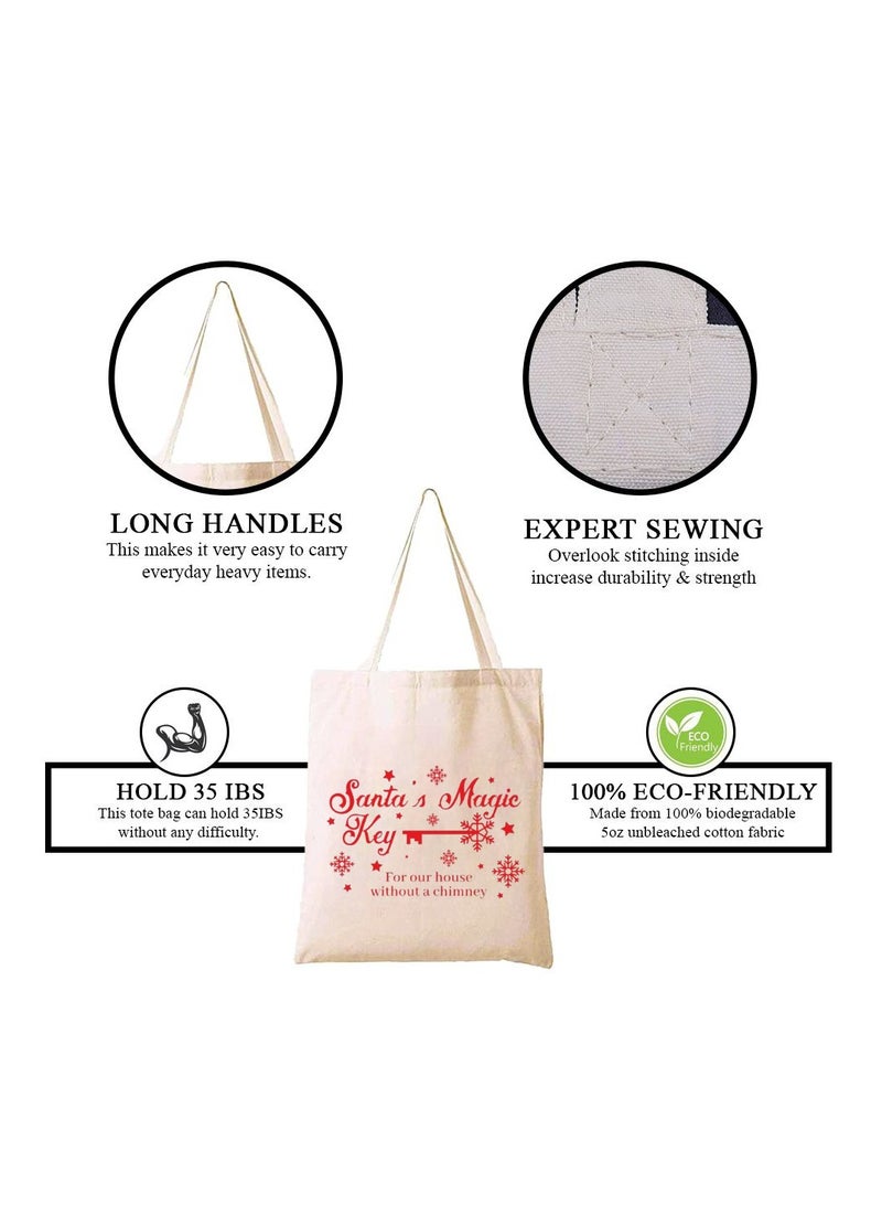 PRINTSHOP4ME Christmas Canvas Cotton Tote Bag-Perfect For Travel And Holiday Needs-Gifts - Image 5