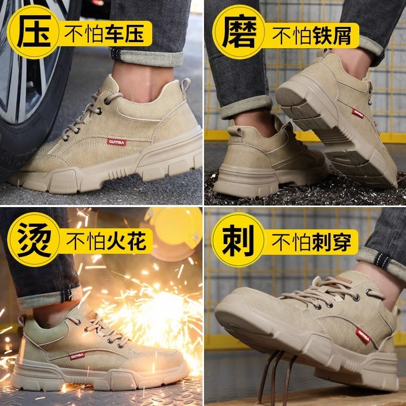 German Heavy Industry Bull Men'S Labor Protection Shoes Insulated 10Kv Three-Proof Anti-Smashing Anti-Stab Anti-Scalding Strip Steel Head Steel Plate - Image 5