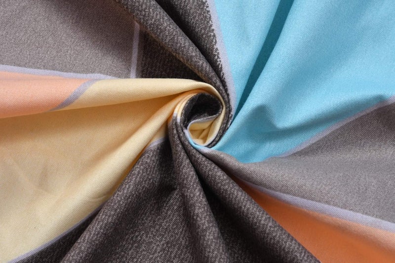 TIB 130 GSM Cotton Feel Polycotton Quilt Cover Blanket Cover Razai Duvet Cover for Double Size Duvets with Zip 90x 100 Chips Multi - Image 3