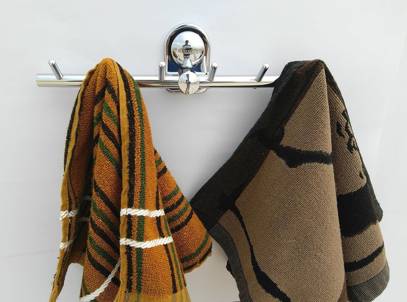 Amity Cute Stainless Steel 6Pin Coat HookRobe HookCloth Hooks Wall Mounted for Hanging Keys Clothes Towel 304 Grade Steel with Chrome Finish Set of 2 - Image 4