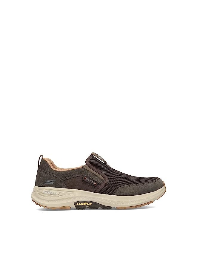 SKECHERS أحذية سكيشرز جو ووك الخارجية - أحذية رياضية سهلة الارتداء للمشي في المسارات مع وسادة هوائية من فوم الذاكرة باللون البني - Image 1