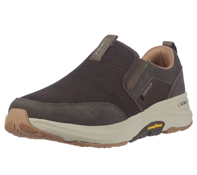 SKECHERS أحذية سكيشرز جو ووك الخارجية - أحذية رياضية سهلة الارتداء للمشي في المسارات مع وسادة هوائية من فوم الذاكرة باللون البني - Image 2