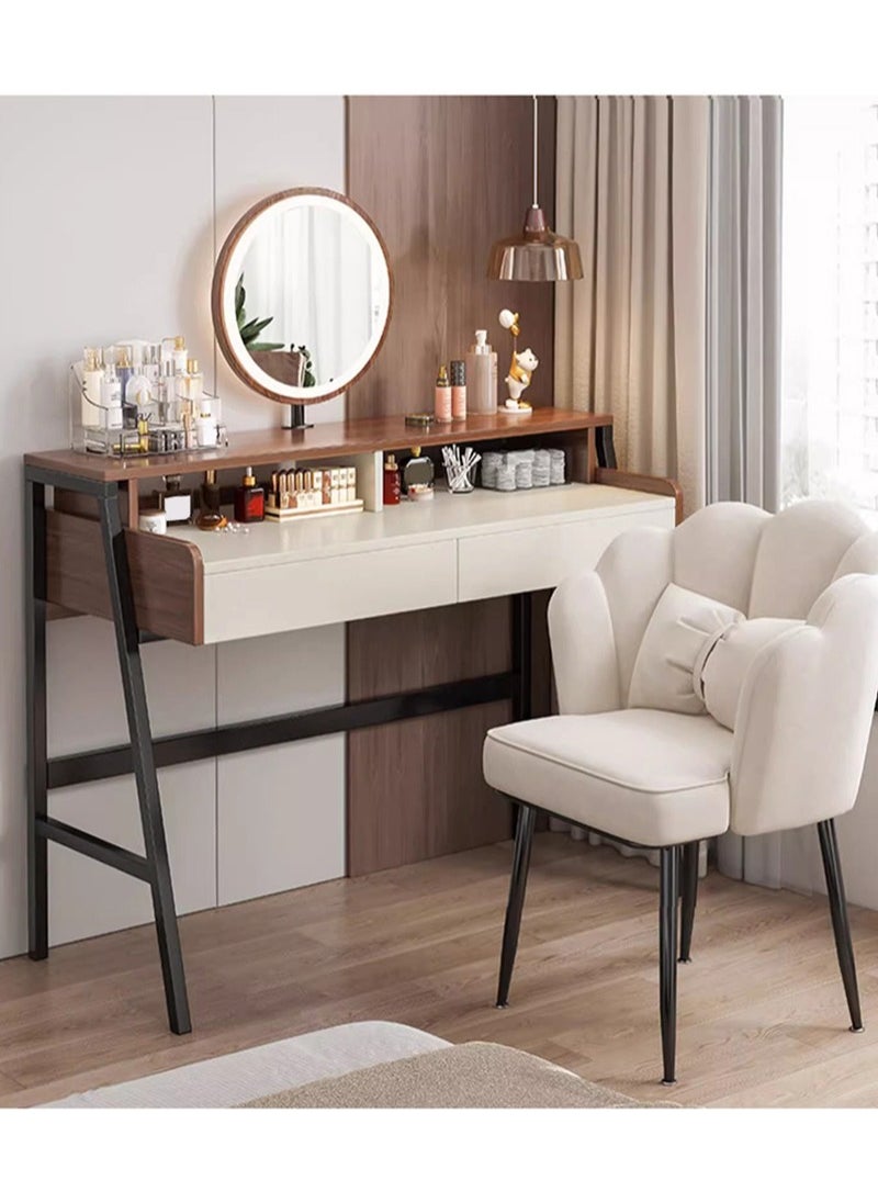 Sharpdo Modern Bedroom Minimalist Style Dressing Table with LED Mirror and Drawer Ins style Makeup Table 100*40*126cm  - Image 5