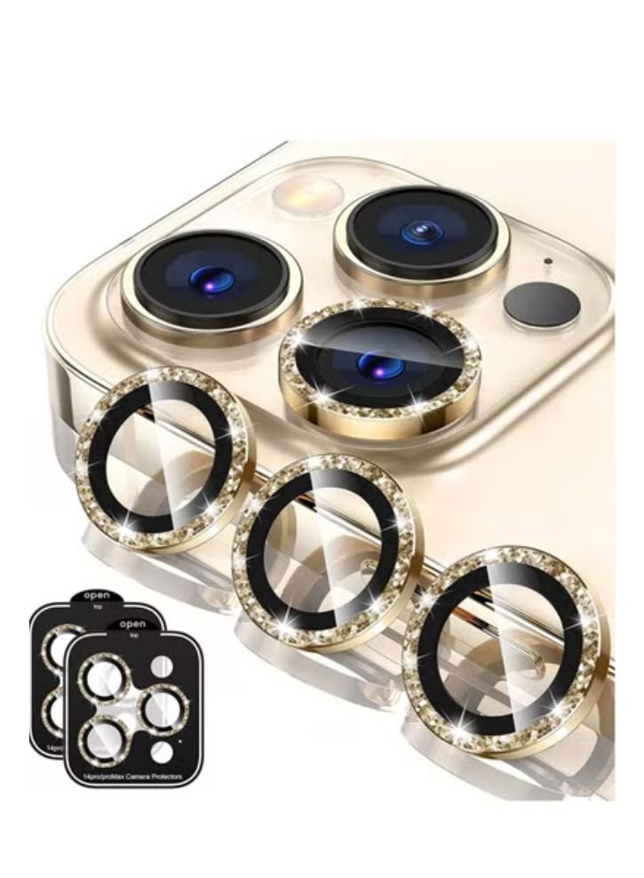 ACLIX [3+3PCS] for iPhone 14 Pro - iPhone 14 Pro Max Camera Lens Protector, 9H Tempered Glass Camera Cover Screen Protector Metal Individual Ring for iPhone 14 Pro 6.1 inch /14 ProMax 6.7 inch 2022 - Image 1