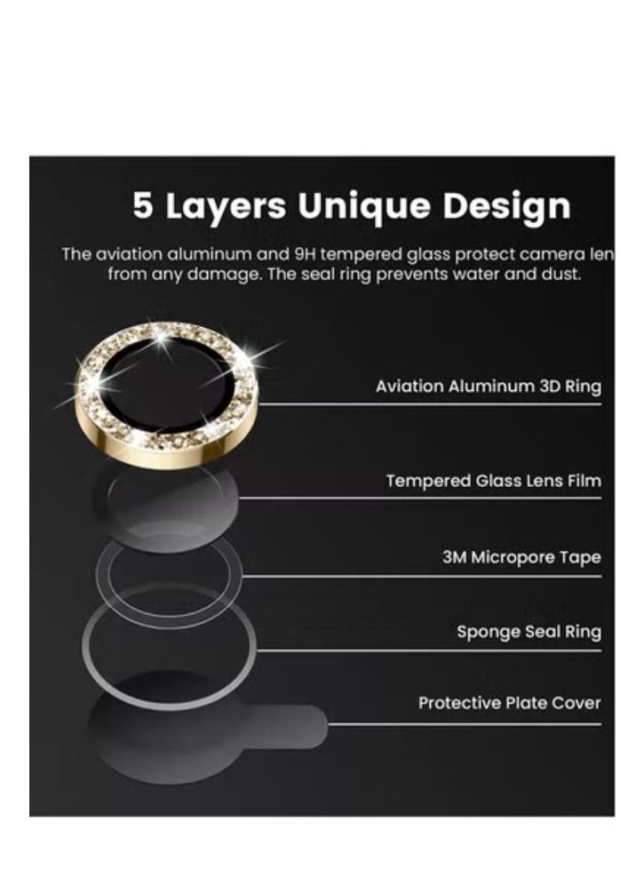 ACLIX [3+3PCS] for iPhone 14 Pro - iPhone 14 Pro Max Camera Lens Protector, 9H Tempered Glass Camera Cover Screen Protector Metal Individual Ring for iPhone 14 Pro 6.1 inch /14 ProMax 6.7 inch 2022 - Image 3
