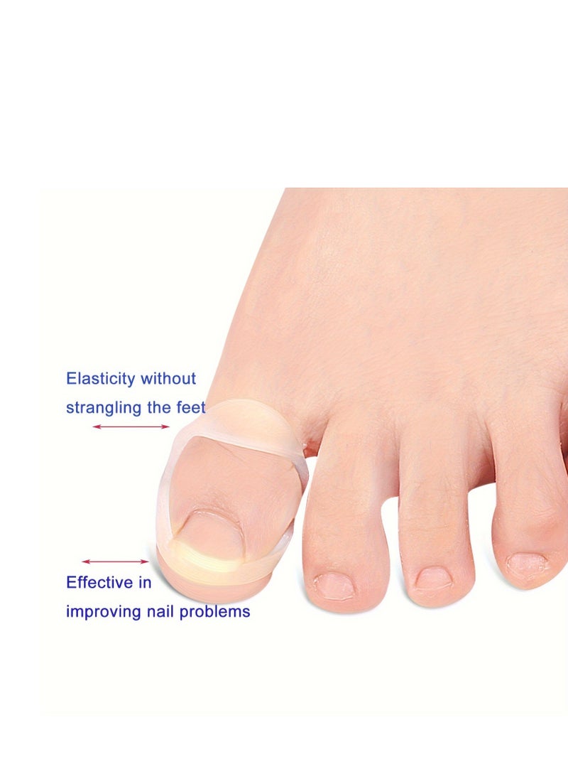 Generic - 5 pcs Toe Protector Pad Ring, Toe Sleeve, Stretchable, Reusable, Ingrown Toenail Correction Spacer - Image 1