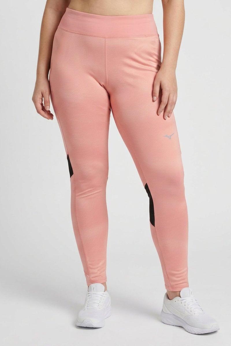Mizuno Women Tight Fit Training Leggings, Blush - Image 1