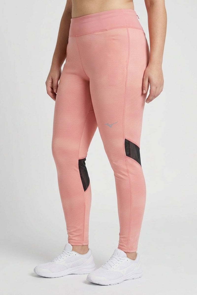 Mizuno Women Tight Fit Training Leggings, Blush - Image 3