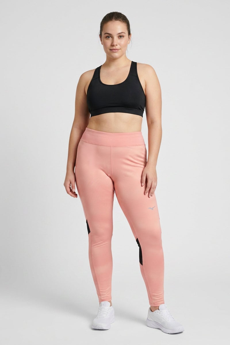 Mizuno Women Tight Fit Training Leggings, Blush - Image 2