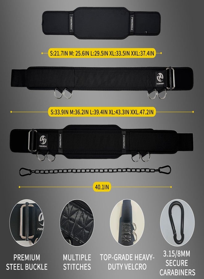 Nisrok 2-in-1 Weightlifting Belt & Dip Belt with 41 IN Steel Chain, Double-Layer Design, Powerlifting Gym Belt for Pull Up, Squat, Deadlifts & Added Weight Training, Unisex for Men & Women(Large) - Image 5