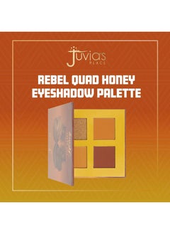 Juvia's Place Rebel Quad Honey Eyeshadow Palette - Professional Eye Makeup, Pigmented Eyeshadow Palette, Makeup Palette for Eye Color & Shine, Pressed Eyeshadow Cosmetics, Shades of 4, 1.0 Count  - Image 3