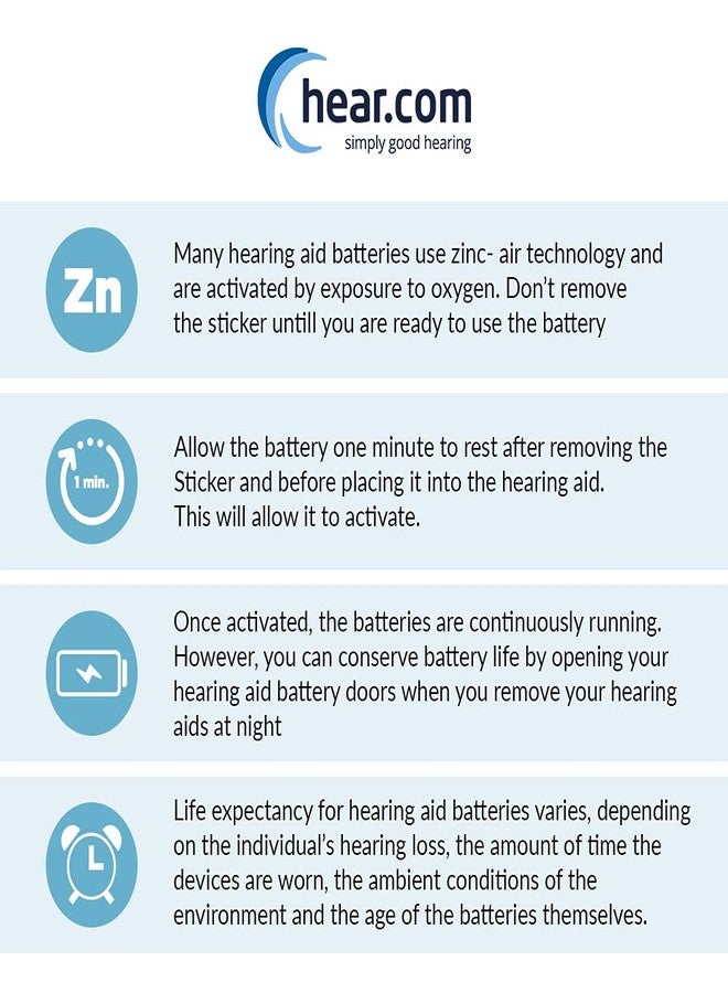 Signia Hearing Aid Batteries- Size 675- Hear.com (Pack of 18) - Image 3