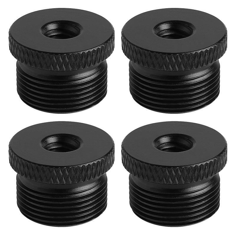 Frgyee 4 Pack Mic Stand Adapter 1/4 Female to 5/8 Male Screw Adapter Thread Tripod Screw Adapter for Microphone Stand Mount to Camera Tripod - Image 1