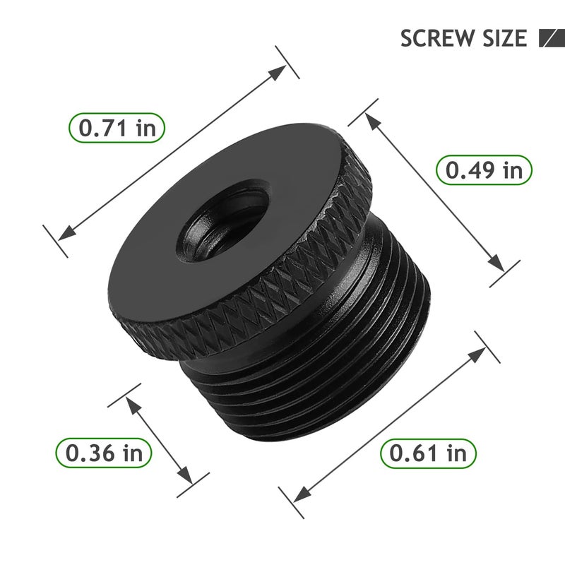 Frgyee 4 Pack Mic Stand Adapter 1/4 Female to 5/8 Male Screw Adapter Thread Tripod Screw Adapter for Microphone Stand Mount to Camera Tripod - Image 3