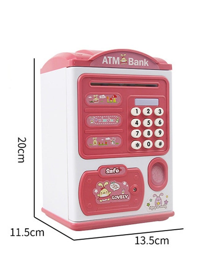 Joshberg - Kids Electronic Money Bank Toy Auto Scroll Paper Money ATM with Personal Password and Fingerprint Unlocking Coin Bank - Image 1