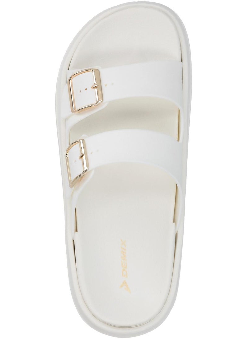 Demix Women's Flip-Flops Walker W White – Comfortable & Stylish, Perfect for Beach, Poolside, and Everyday Wear, Durable and Practical Design - Image 4
