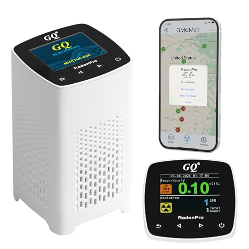 GQ Radon Detector New Version V2.0 Radon Pro 2-in-1 Radon Monitor Nuclear Radiation Detector Geiger Counter simultaneously Detection Fast Accurate Color Simple Display Made in USA - Image 1