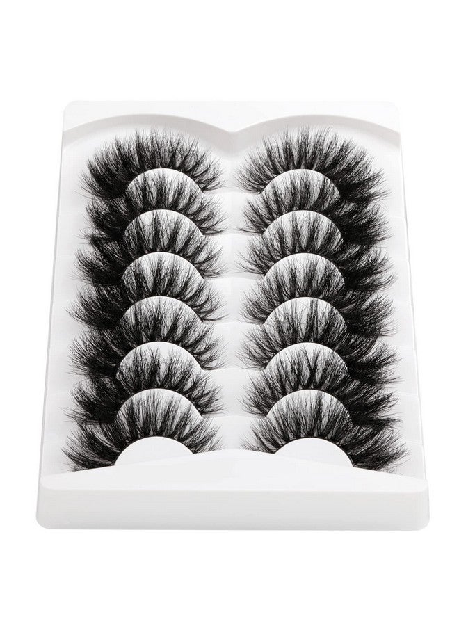 Kiromiro Mink Lashes 20Mm Fluffy False Eyelashes Thick Volume Dramatic Cat Eye Lashes 7 Pairs Long Strip Wispy Lashes Pack - Image 5