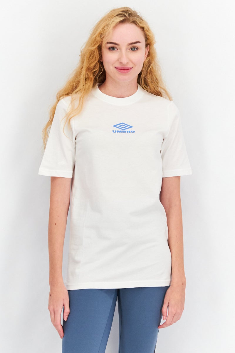 umbro Women Sportswear Fit Brand Logo Outdoor Tee, White - Image 1