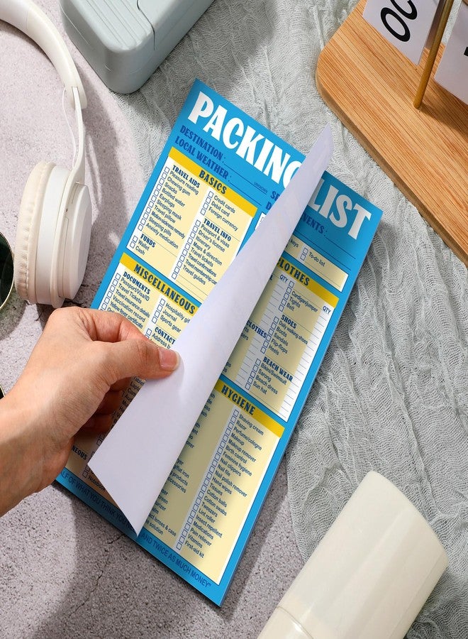 Eaasty 2 Travel Packing List 6" x 9" Packing List Notepad Checklist Memo Pad Checklist Essentials Memo Note Pad 60 Sheets for Hiking, Camping, Beach, Vacations - Image 3